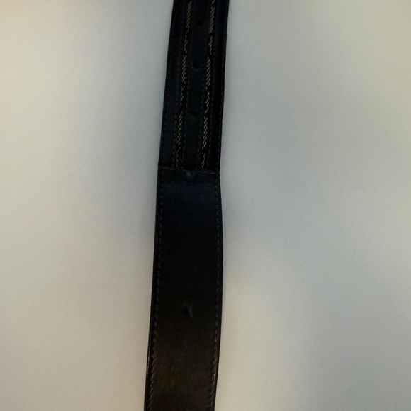 GUCCI GG Blue Canvas Leather Vintage Made in Italy Belt Only No Buckle
